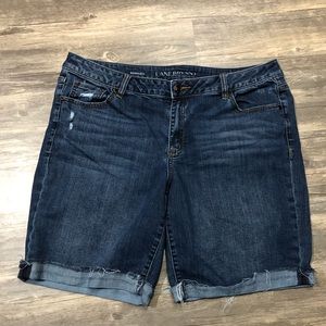 Lane Bryant distressed Bermuda jean shorts 18 plus